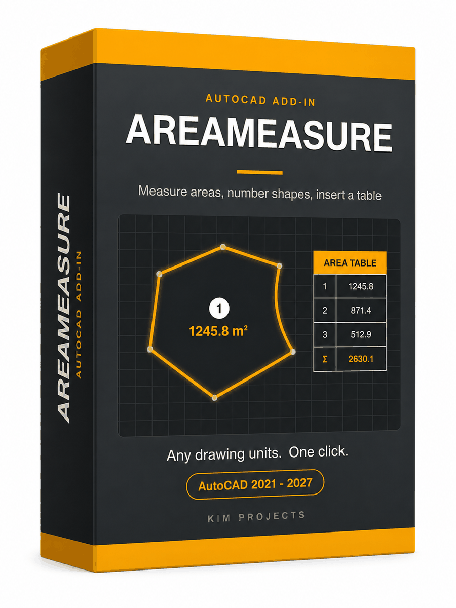 Area Measure for AutoCAD - product box